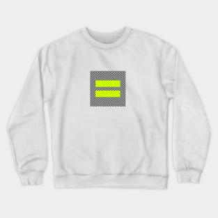 Checkerboard Equality neon yellow Crewneck Sweatshirt